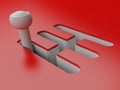 High quality 3d illustration of manual gearbox