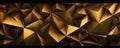 Abstract luxury gold 3d polygonal pattern texture, Generative AI Royalty Free Stock Photo