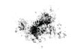 high quality abstract splash brush watercolor digital paintin, of black color