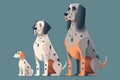 Family Dogs vector illustration