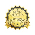 High Quality Best Choice Stamp Golden Label Reward Royalty Free Stock Photo