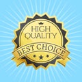 High Quality Best Choice Stamp Golden Label Reward Royalty Free Stock Photo