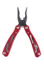 High quality black and red multi-tool opened folded