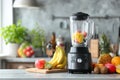 Vibrant Kitchen Blender with Fresh Produce Royalty Free Stock Photo
