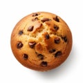 High Quality Chocolate Chip Muffin Isolated On White Background Royalty Free Stock Photo