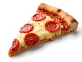 Isolated Slice of Classic Pepperoni Pizza Royalty Free Stock Photo