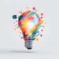 High quality colorful idea light bulb for design projects Royalty Free Stock Photo