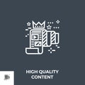 High Quality Content Line Icon Royalty Free Stock Photo