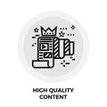 High Quality Content Line Icon Royalty Free Stock Photo