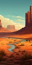 High Quality Crag Illustration Of Wild West Landscape