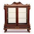 High-quality Curio Cabinet On White Background - High Resolution Image