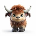 High-quality Cute Buffalo In Fantasy Style 3d Model (3ds Max Royalty Free Stock Photo