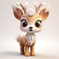 High-quality Cute Deer 3d Sculpture For Krita And 3ds Max