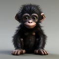 High-quality 3d Bonobo In Fantasy Style For Unreal Engine