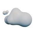 A high-quality 3D render of a white and blue cloud floating in a clear, soft-lit environment Royalty Free Stock Photo