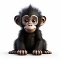 High-quality 3ds Max Bonobo In Fantasy Style For Unreal Engine Royalty Free Stock Photo