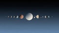 Realistic 3D Illustration of Solar System Planets in Space Royalty Free Stock Photo