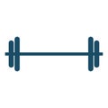 High quality dark blue barbell weight icon. Pictogram, sport, health Royalty Free Stock Photo