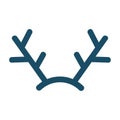 High quality dark blue deer antler decor icon