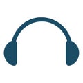 High quality dark blue earmuffs icon