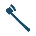 High quality dark blue flat axe icon Royalty Free Stock Photo