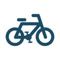 High quality dark blue flat bicycle icon.