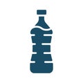 High quality dark blue flat bottle of drink icon