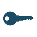 High quality dark blue flat key icon Royalty Free Stock Photo