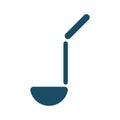 High quality dark blue flat ladle icon