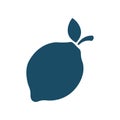 High quality dark blue flat lemon icon