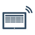 High quality dark blue flat radio icon