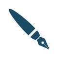 High quality dark blue flat stylo pen icon Royalty Free Stock Photo