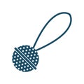 High quality dark blue flat tea strainer icon