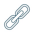 High quality dark blue outlined linked chain icon