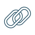 High quality dark blue outlined linked chain icon