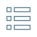 High quality dark blue outlined options icon