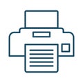 High quality dark blue outlined printer icon Royalty Free Stock Photo