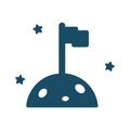 High quality dark blue planet discovery icon