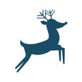 High quality dark blue rein deer icon