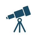 High quality dark blue telescope icon Royalty Free Stock Photo