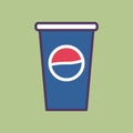 A High Quality Flat Vector Illustration Of A Pepsi Cup