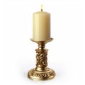 High Quality Gold Candle Holder Isolated On White Background Royalty Free Stock Photo