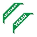 High quality green flat vegan, vegetarian label