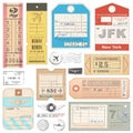 High Quality grunge Passport Tags, Tickets and stamps Royalty Free Stock Photo