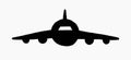 Hand drawn vector doodle icon of an airplane front view isolated on white background Royalty Free Stock Photo