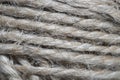 High-quality handmade coil made of natural hemp rope, isolated on a background Royalty Free Stock Photo