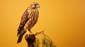High-quality Hd Photograph Of Falcon Perched On Branch