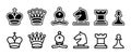 Chess pieces isolated - PNG