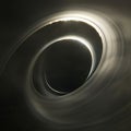 High-quality illustration of a solar eclipse viewed from Saturn\'s rings Royalty Free Stock Photo