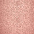 Elegant Vintage Pink Damask Wallpaper Design, AI Generated Royalty Free Stock Photo